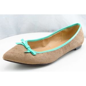 Joe Fresh Women Sz 7‎ M Brown Flat Fur Shoes